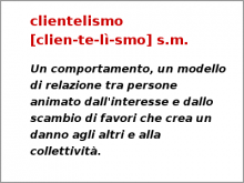 Definizione di Clientelismo politico