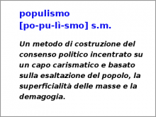 Definizione di Populismo